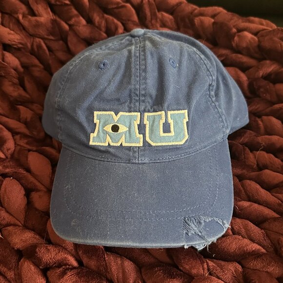 Disney Monster's University Adult's Baseball Cap in Distressed Blue - OS - Picture 1 of 6
